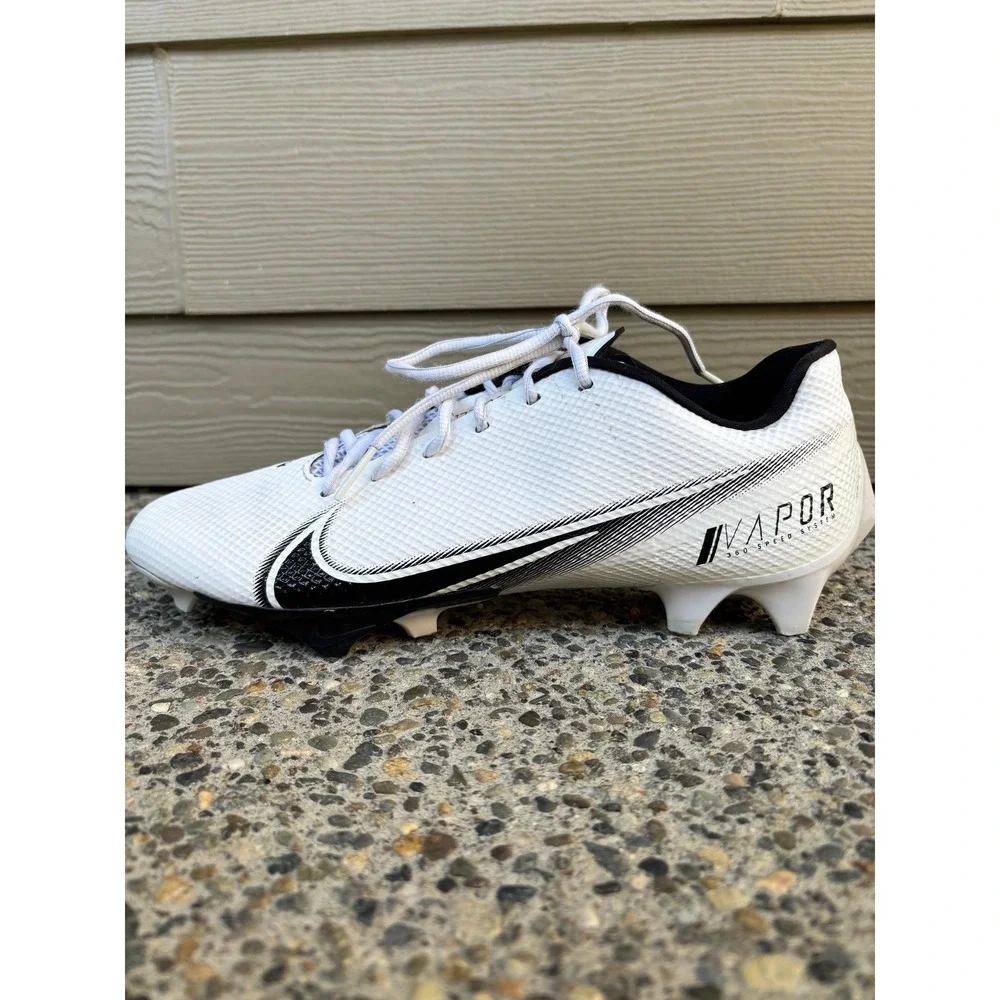 Nike Vapor Edge Speed 360 Mens Football Cleats White Black CD0082-100 Size 12